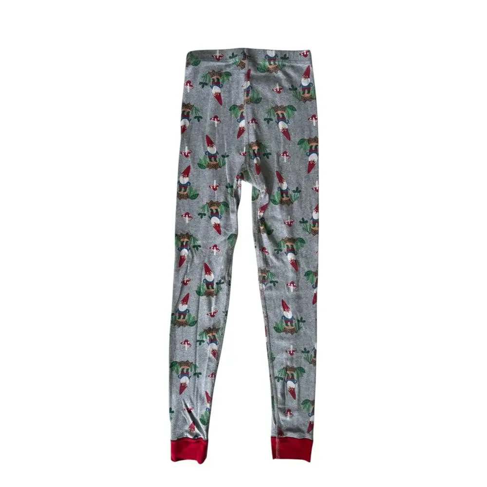 HANNA ANDERSSON Gnome Mushroom Garden Long John Pajama Set Size 10 140 Organic